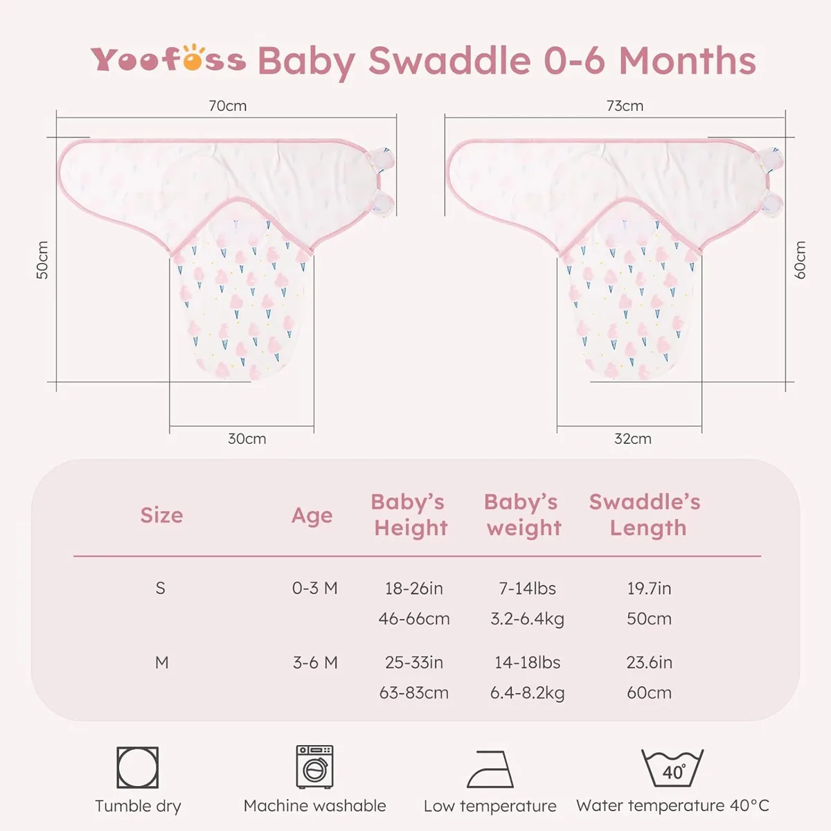 Adjustable Cotton Swaddle 3 Pack image 3