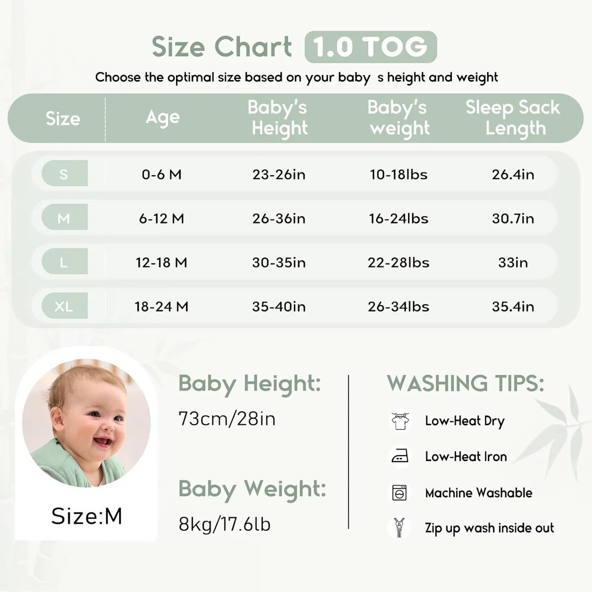 Bamboo Sleep Sack 1.0 TOG image 2