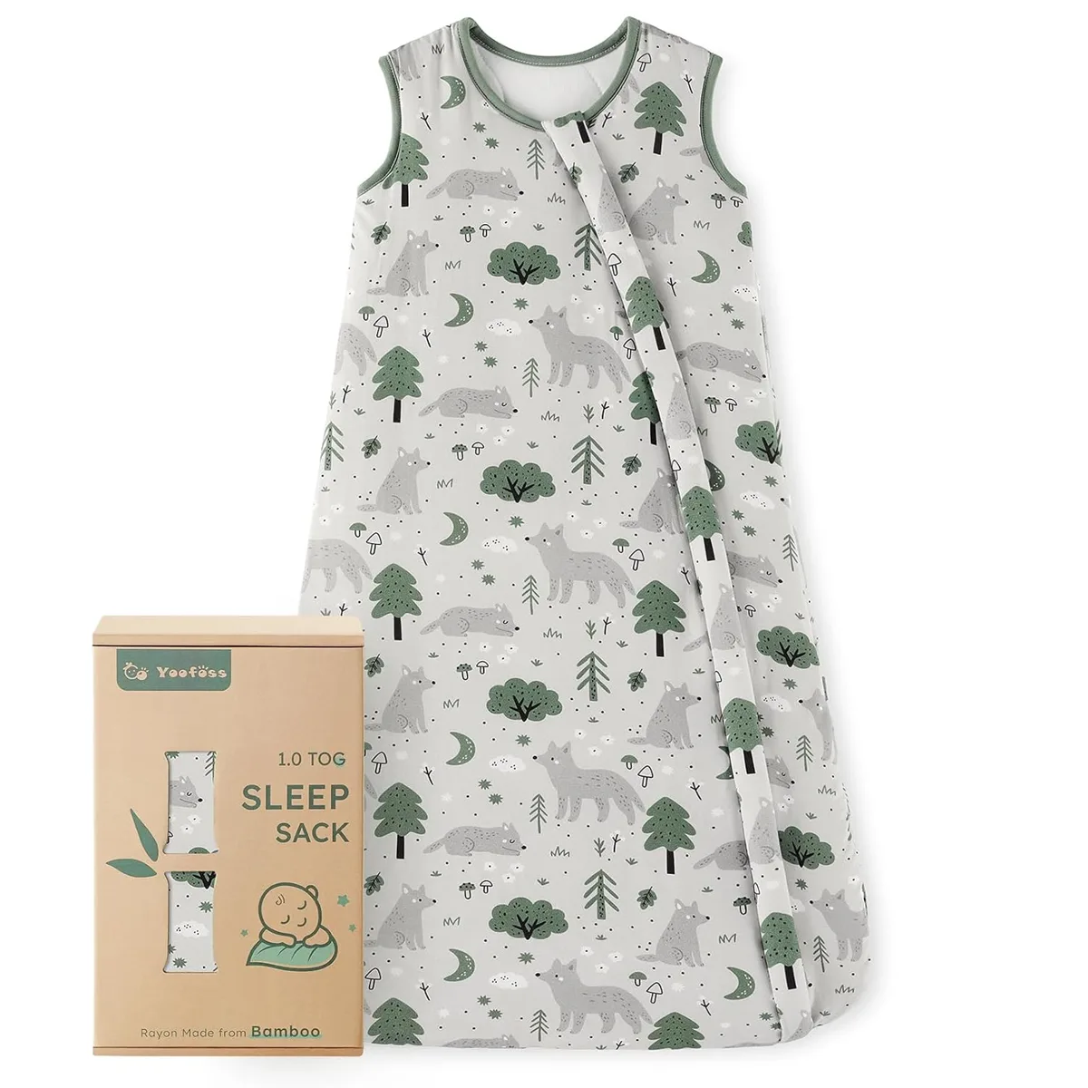 Yoofoss Bamboo Sleep Sack 1.0 TOG, reference B0DW95PDPP, gallery image 6