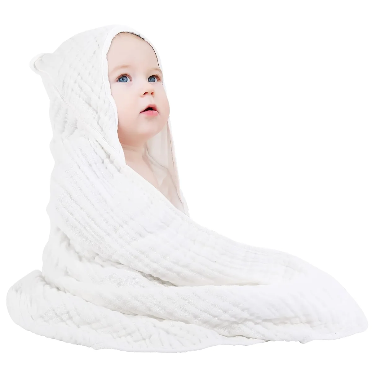 Hooded Muslin Baby Towel image 3