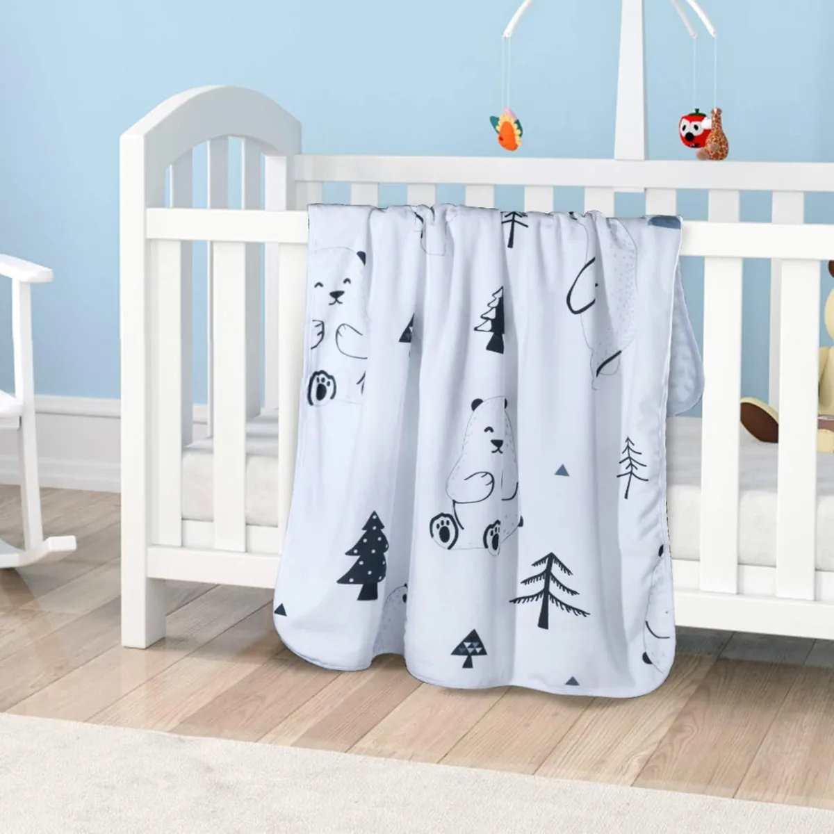 Minky Swaddle Blanket image 6