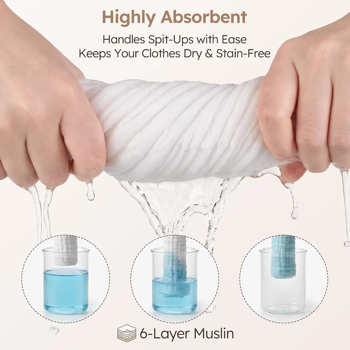 Muslin Burp Cloths 10 Pack image 2