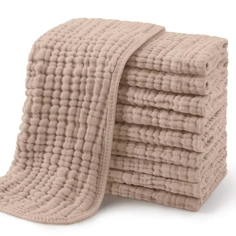 Yoofoss Muslin Burp Cloths 10 Pack, reference B088RBY8Y5, gallery image 8