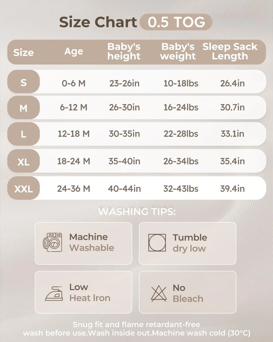 Yoofoss organic cotton baby sleep sack