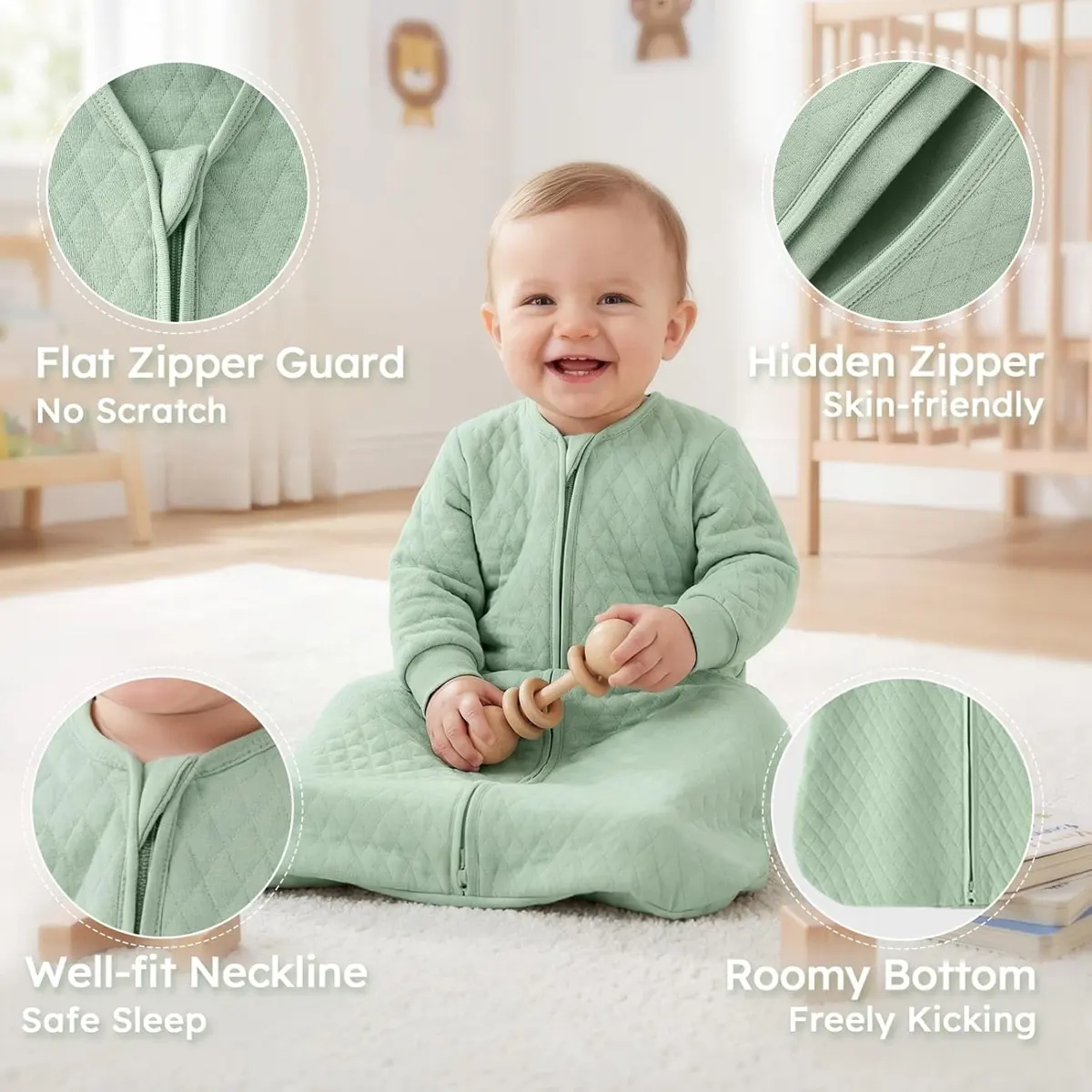 Organic Cotton Sleep Sack 1.0 TOG image 6