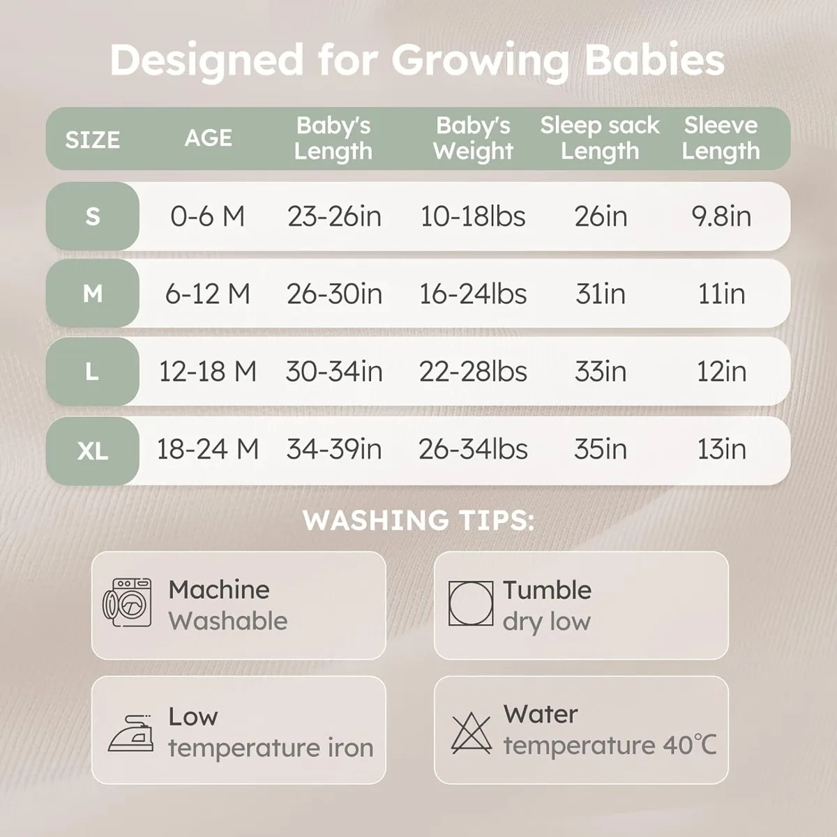Yoofoss Organic Cotton Sleep Sack 1.0 TOG, reference B0FBFVNP4F, gallery image 6