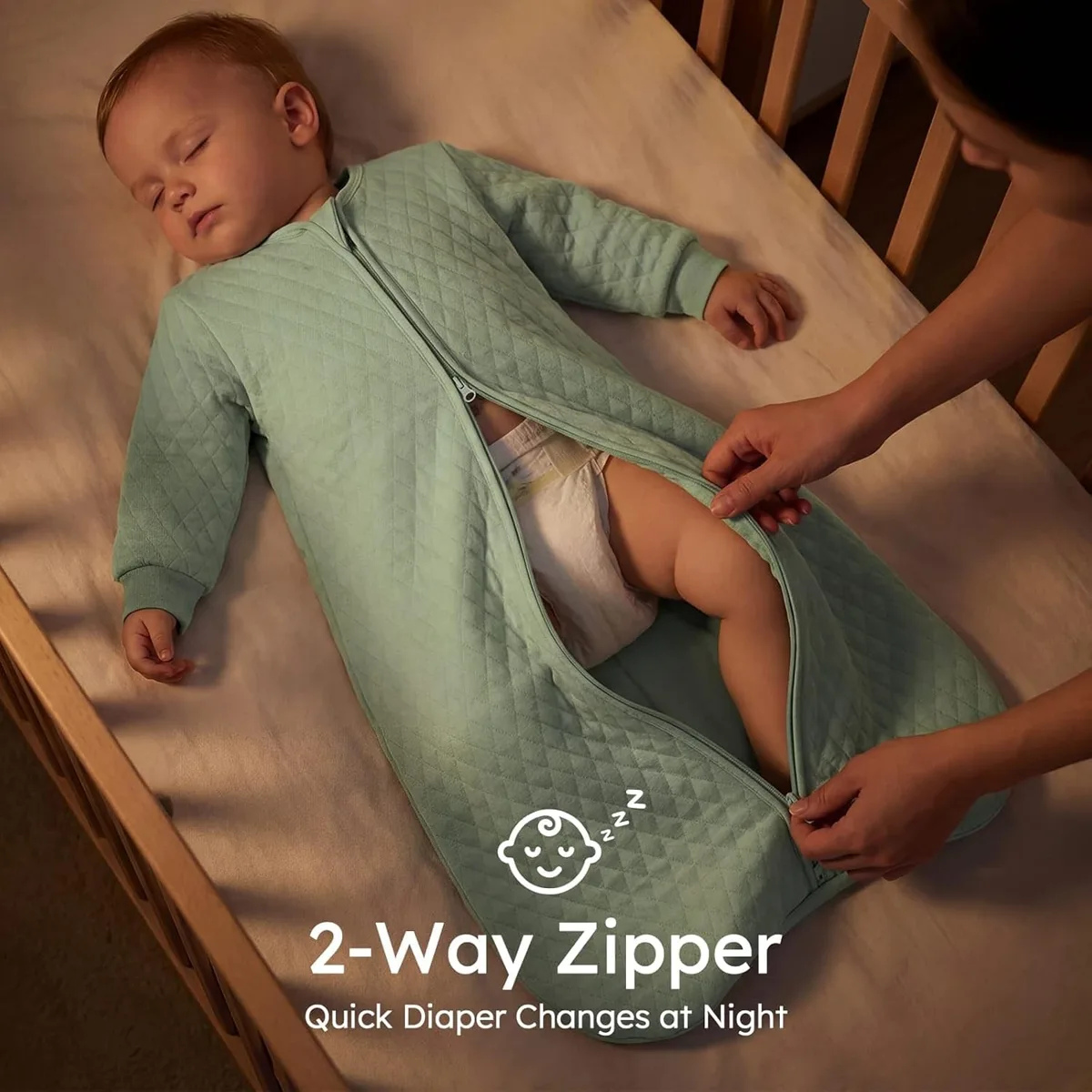 Yoofoss Organic Cotton Sleep Sack 1.0 TOG, reference B0FBFVNP4F, gallery image 7