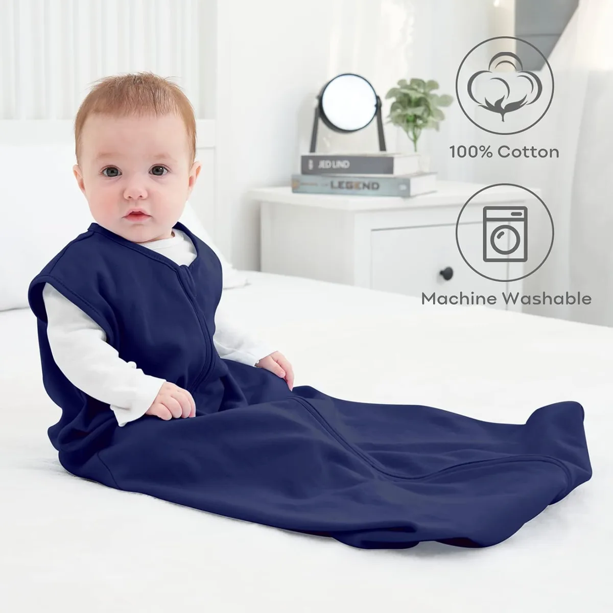 Organic Cotton Sleep Sack 0.5 TOG image 2