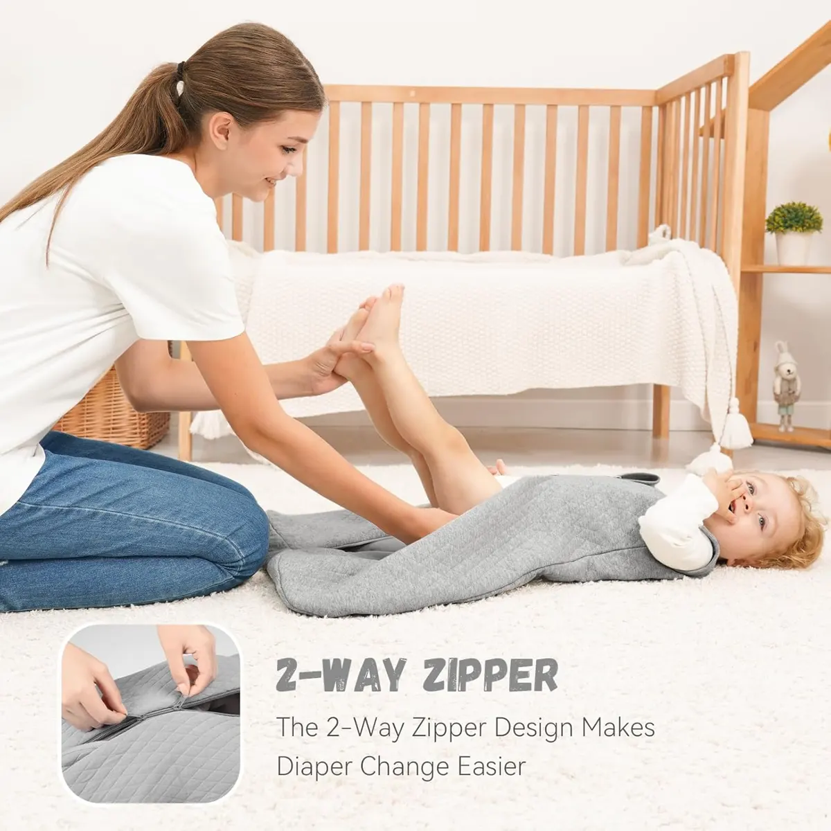 Winter Quilted Sleep Sack 2.5 TOG image 3